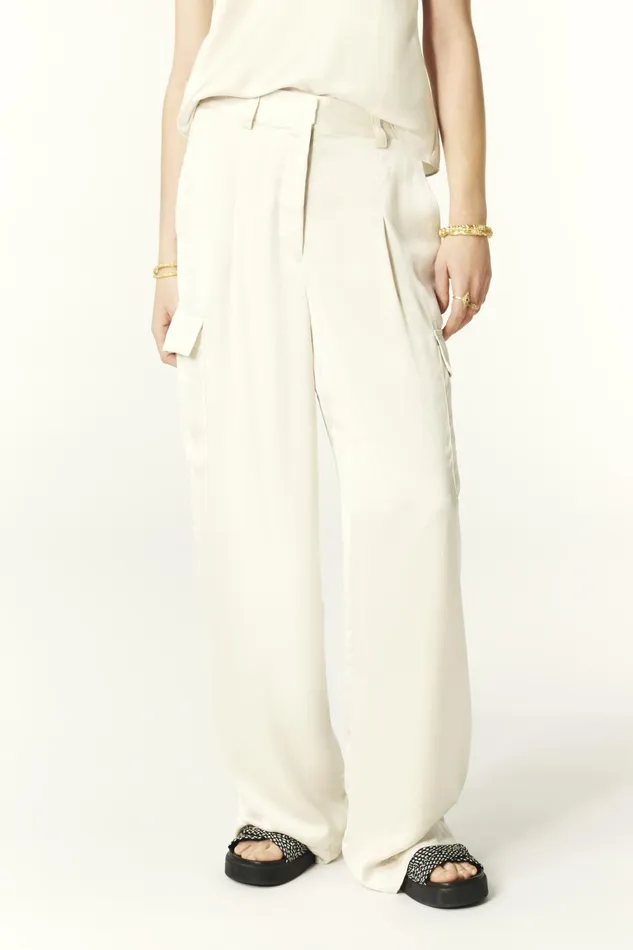 Cargo Style Pants Cary Blue Women Baandsh Pants and Jeans