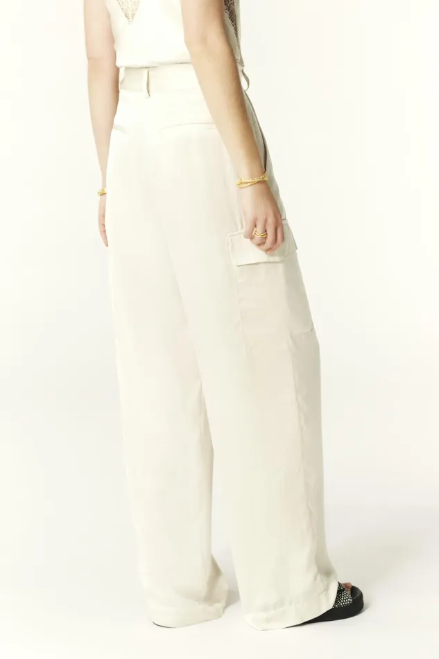 Cargo Style Pants Cary Blue Women Baandsh Pants and Jeans