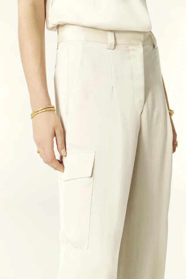 Cargo Style Pants Cary Blue Women Baandsh Pants and Jeans