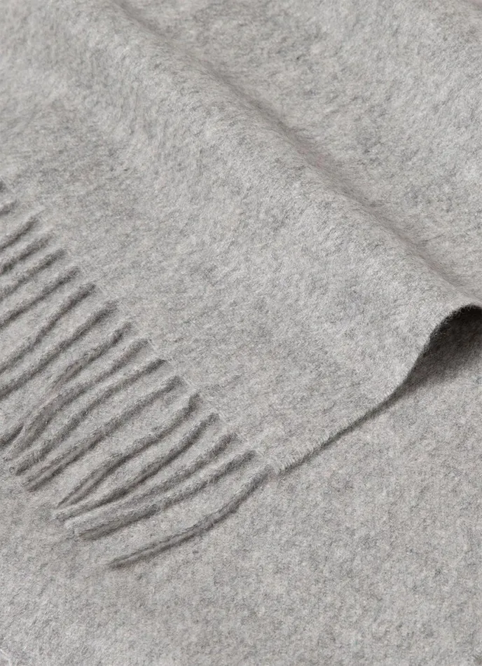Cashmere Woven Scarf Grey Melange MenWomen SUNSPEL Hats Scarves and Gloves