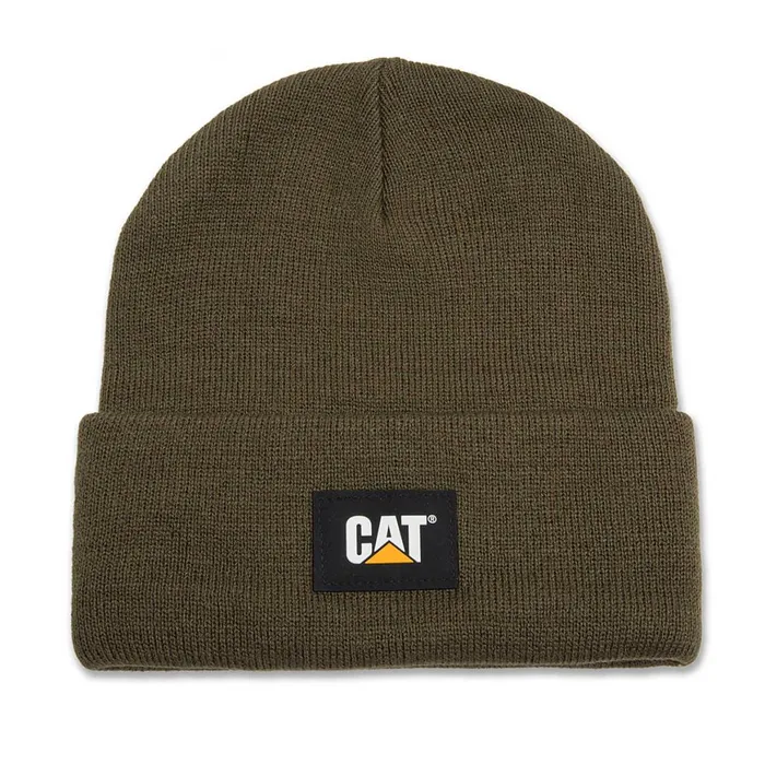 Cat Label Cuff Beanie Army Moss MenWomen Cat Footwear Hats and Accessories