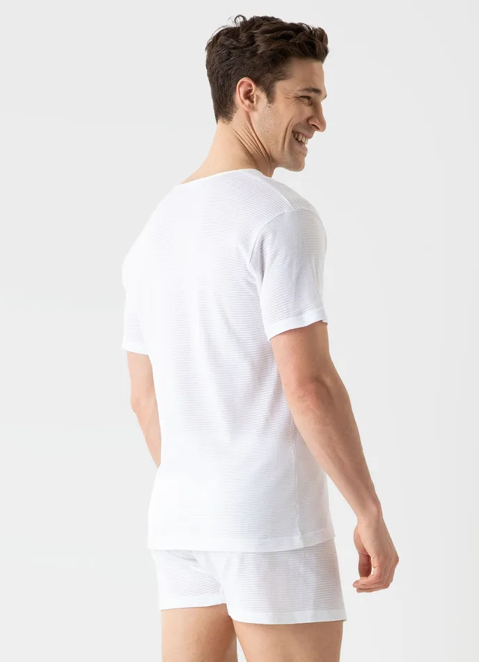 Cellular Cotton Vneck Underwear Tshirt Men Underwear Tops ussunspel