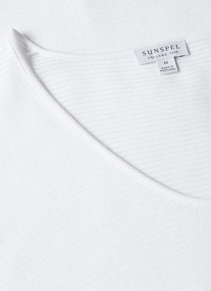 Cellular Cotton Vneck Underwear Tshirt Men Underwear Tops ussunspel