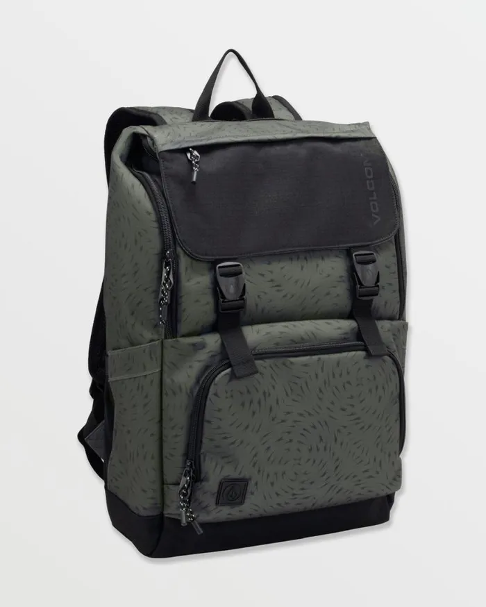 Charter Fold Over Backpack 8211 Squadron Green Mens Volcom Bags and Backpacks