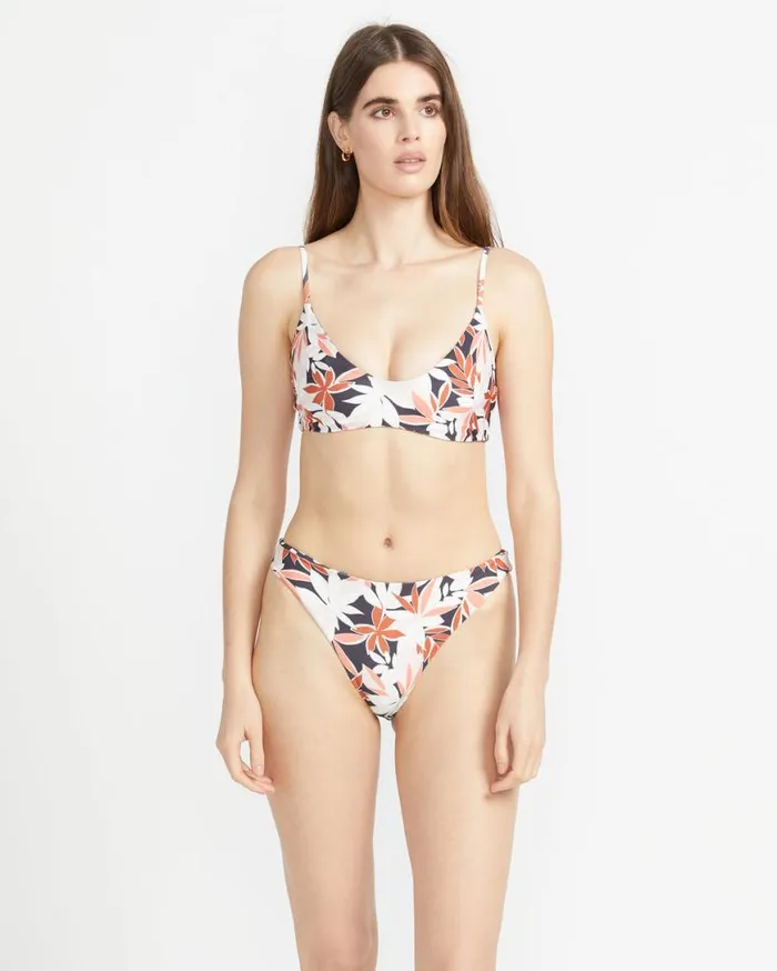 Check Mate Crop Bikini Top 8211 Electric Coral Womens Volcom Bikinis