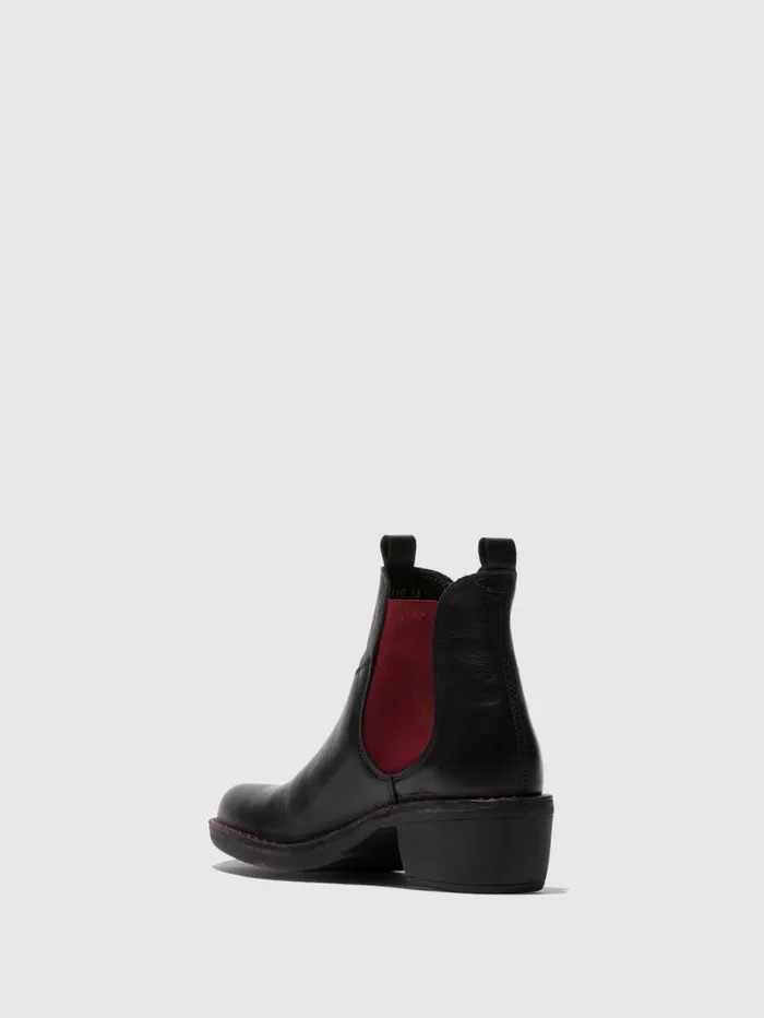 Chelsea Ankle Boots MEME030FLY BLACK BRICK ELASTIC Women Fly London Ankle Boots
