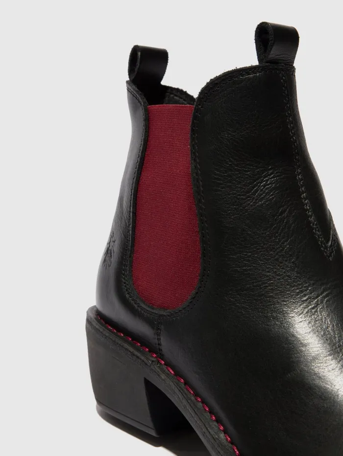 Chelsea Ankle Boots MEME030FLY BLACK BRICK ELASTIC Women Fly London Ankle Boots