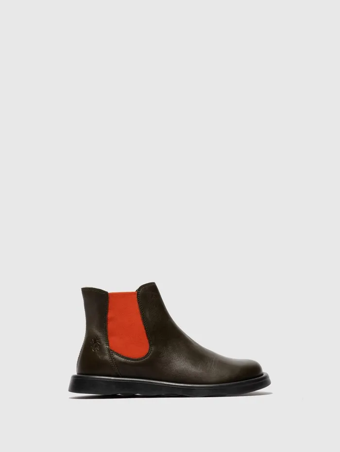 Chelsea Ankle Boots TICH099FLY MILITARY Women Fly London Ankle Boots