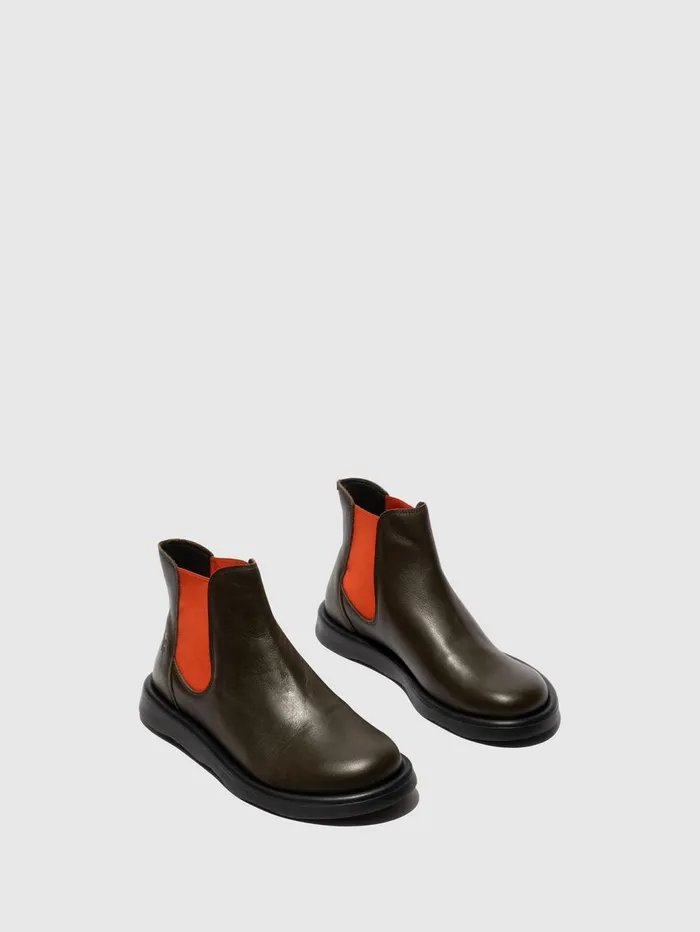 Chelsea Ankle Boots TICH099FLY MILITARY Women Fly London Ankle Boots