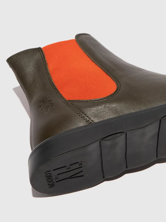 Chelsea Ankle Boots TICH099FLY MILITARY Women Fly London Ankle Boots