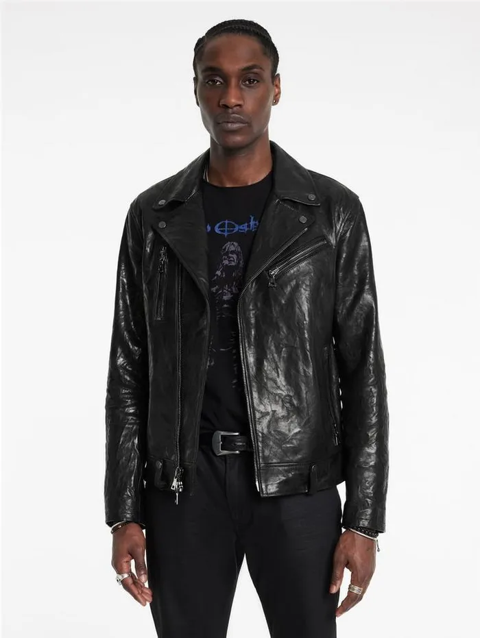 CHELSEA BIKER JACKET Black Men John Varvatos Coats And Jackets