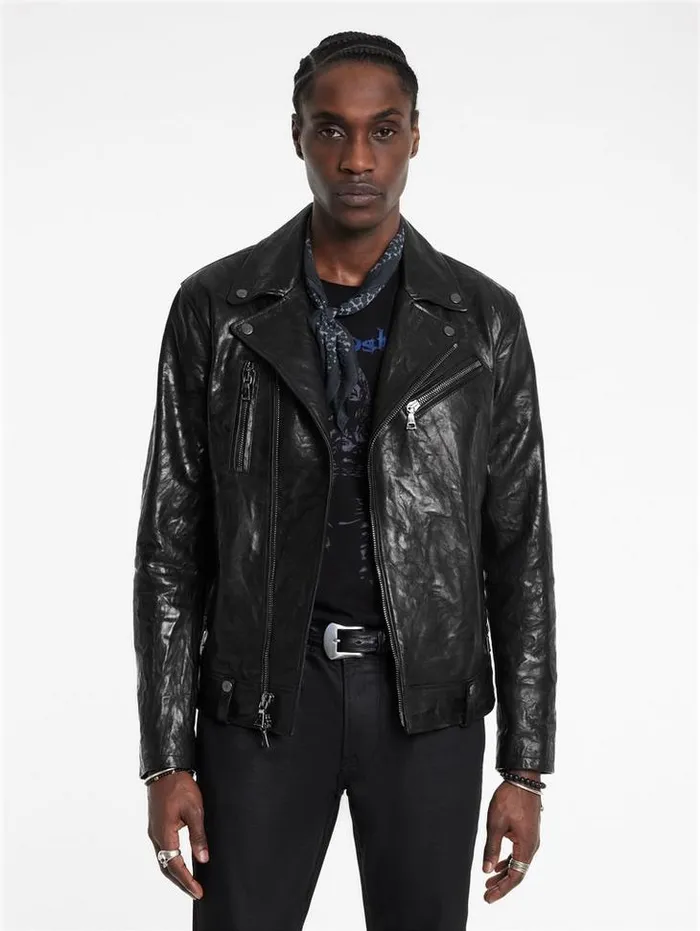 CHELSEA BIKER JACKET Black Men John Varvatos Coats And Jackets