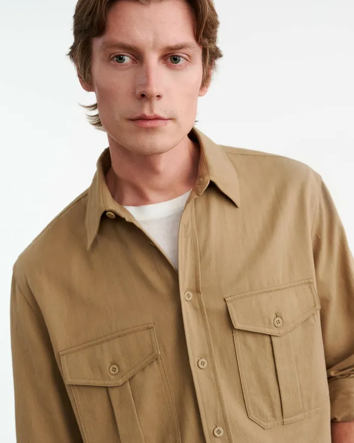 CHRISTOPHE SHIRT Desert Khaki Men Nili Lotan Shirts