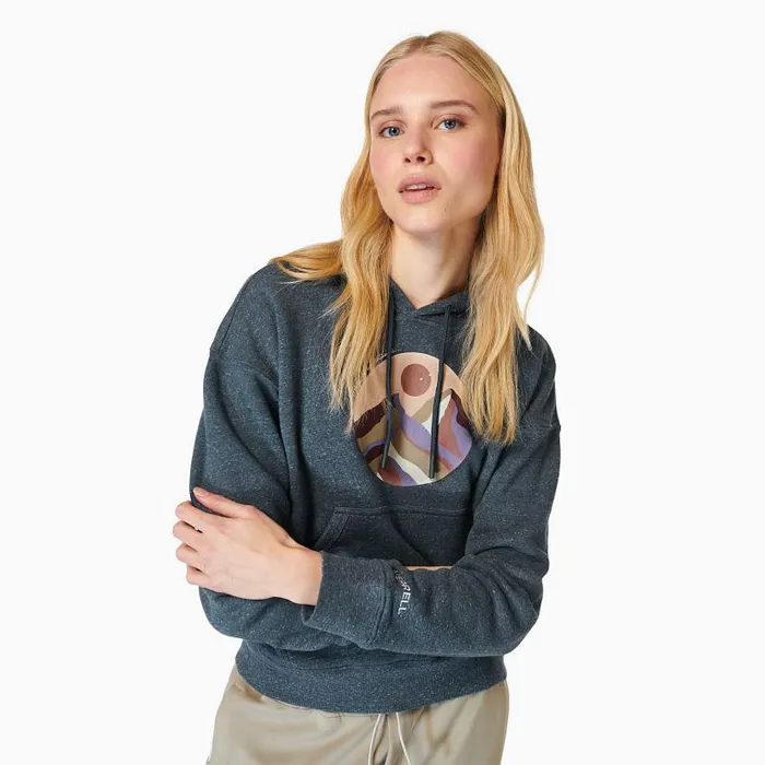 Circle Outside Hoody Navy Heather Women Merrell Tops