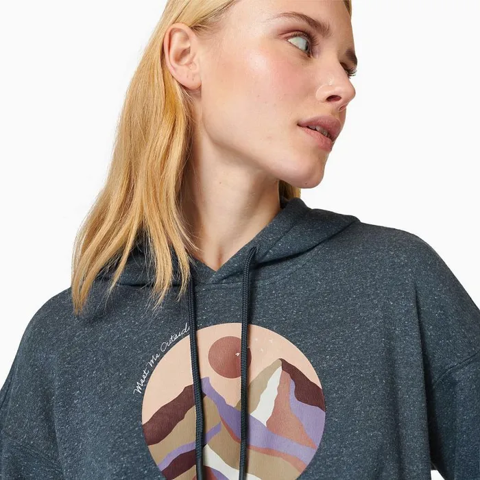 Circle Outside Hoody Navy Heather Women Merrell Tops Circle Outside Hoody Navy Heather Women Merrell Tops