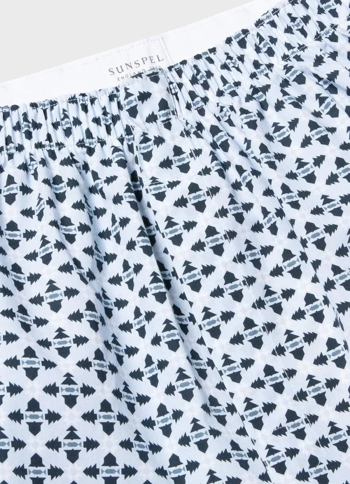 Classic Boxer Shorts Christmas Geometric Print Men SUNSPEL Boxer Shorts