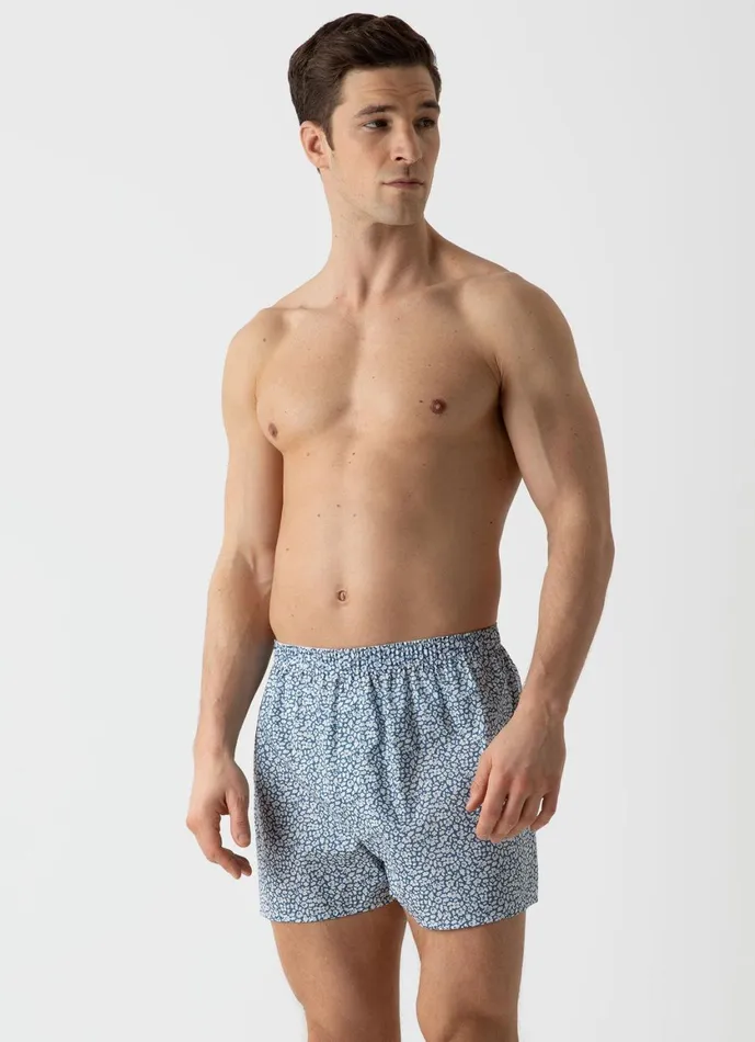 Classic Boxer Shorts In Liberty Fabric Feather Meadow Men SUNSPEL Boxer Shorts
