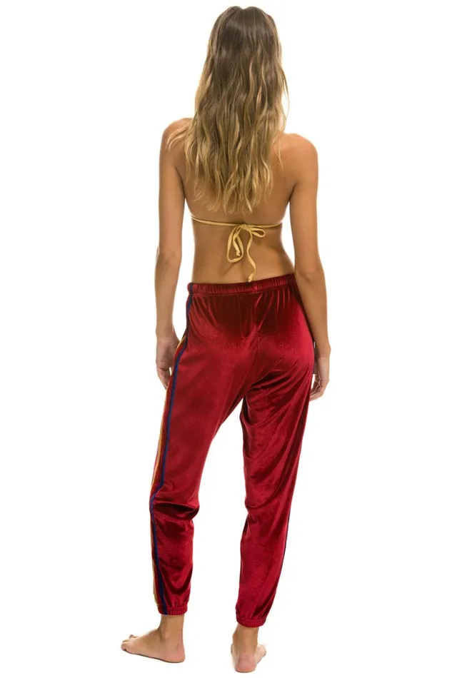 Classic Velvet Sweatpants 8211 Red Women Aviator Nation Sweatpants