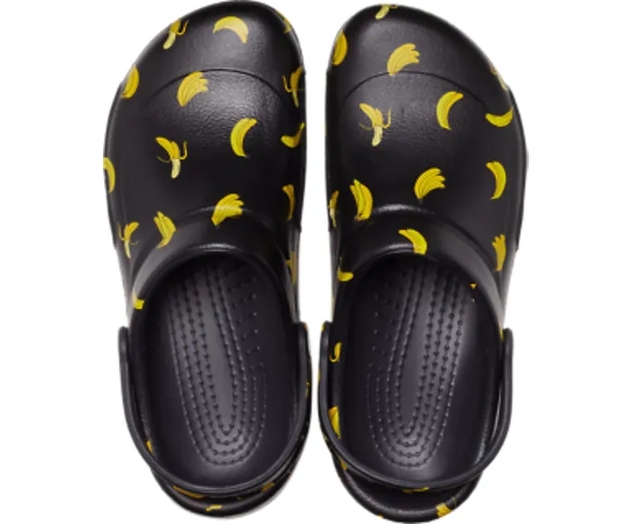 Clogs WomenMen Bistro Graphic Clog Black Yellow Crocs