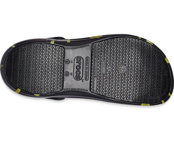 Clogs WomenMen Bistro Graphic Clog Black Yellow Crocs