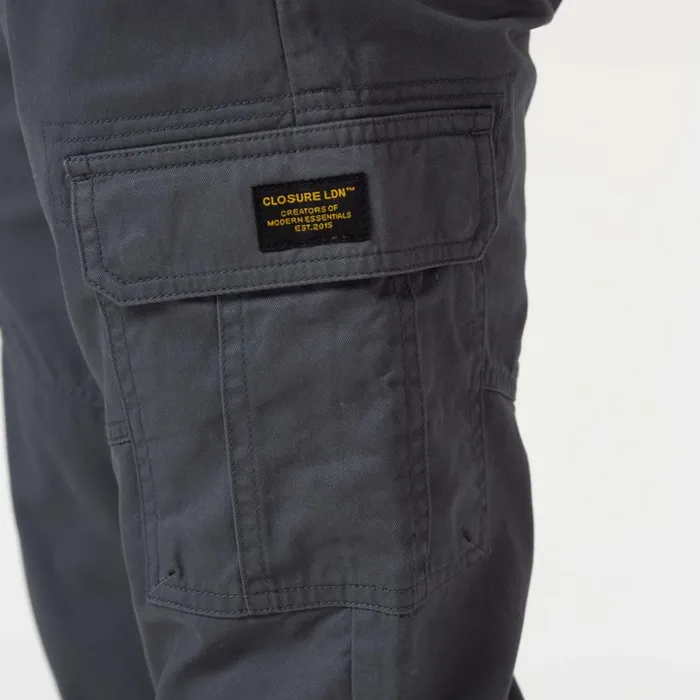 Closure London Classic Utility Cargo Pant Charcoal Men Cargos