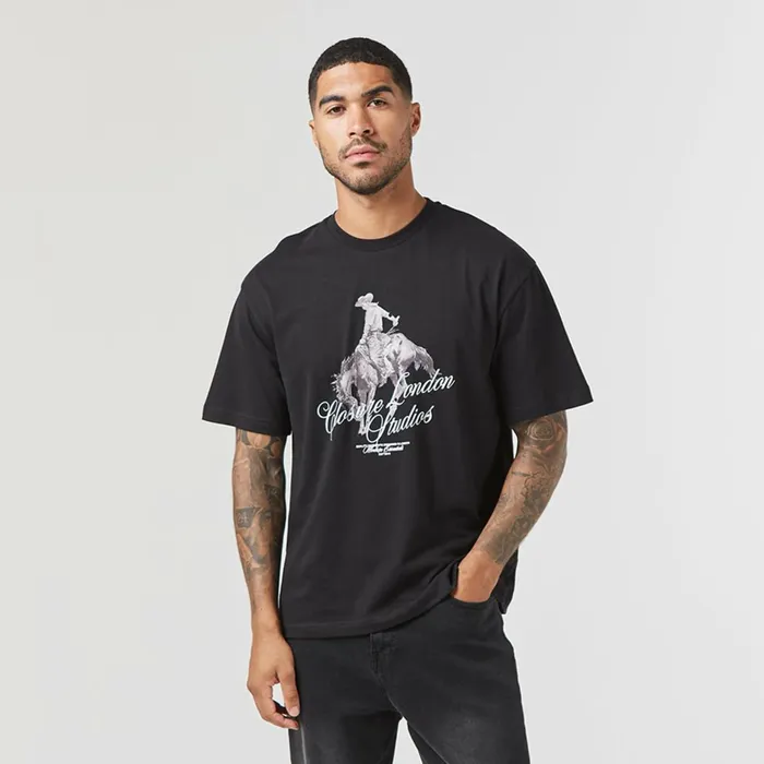 Closure London Cowboy TShirt Black Men TShirts