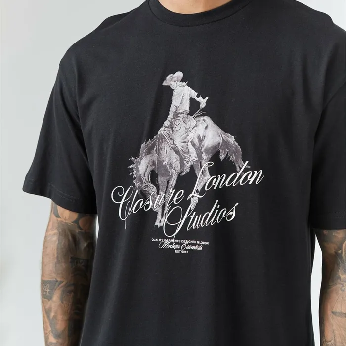 Closure London Cowboy TShirt Black Men TShirts
