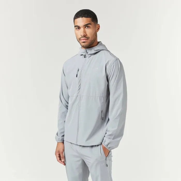 Closure London Cut and Sew Training Jacket Mid Grey Men Coats and Jackets