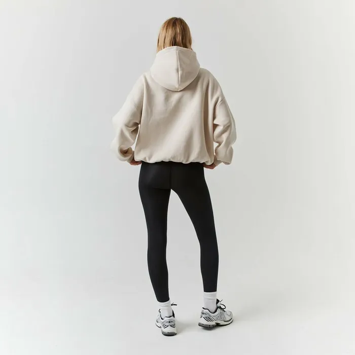 Closure London Embossed Varsity Hoodie Stone Women Hoodies