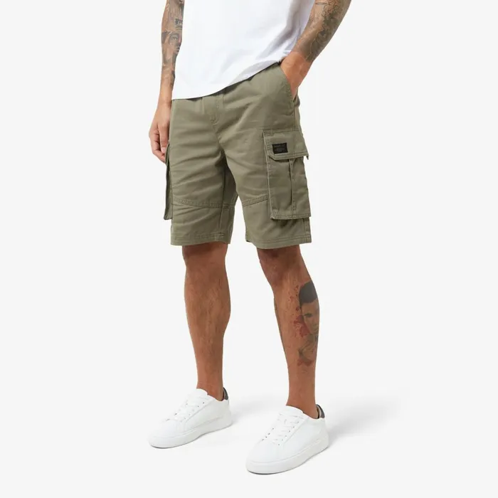 Closure London Long Fit Utlity Cargo Short Light Khaki Men Shorts