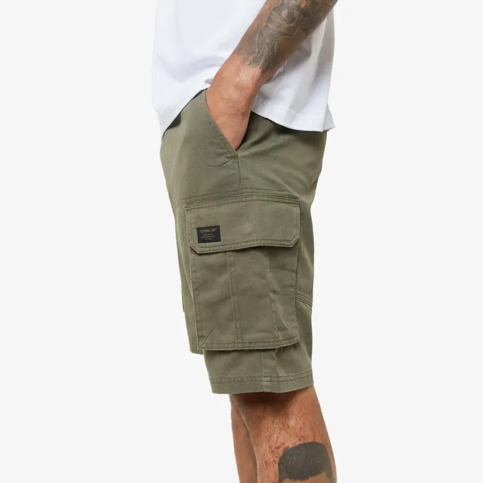 Closure London Long Fit Utlity Cargo Short Light Khaki Men Shorts