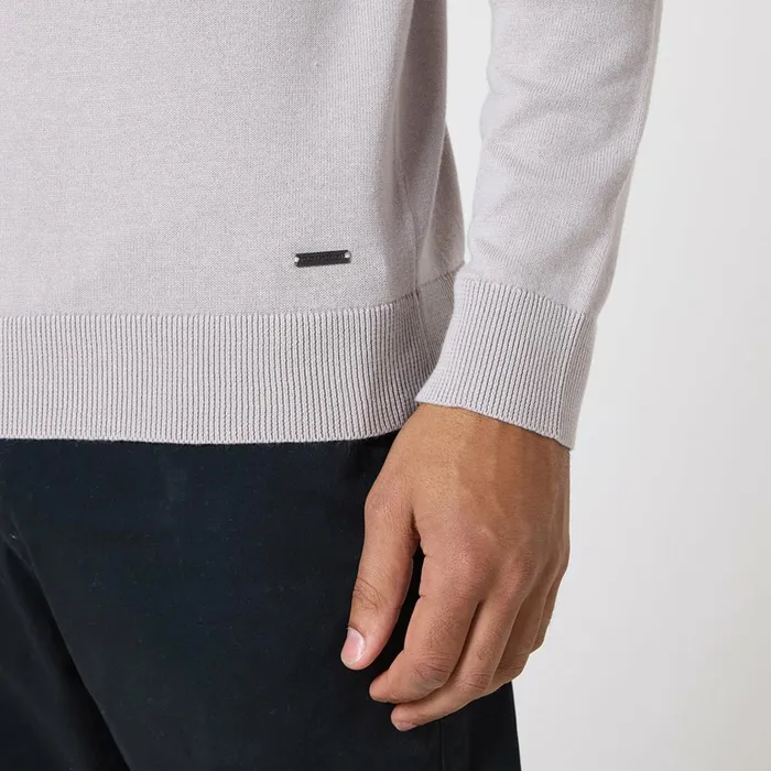 Closure London Long Sleeve Knitted Polo Sand Men Knitwear