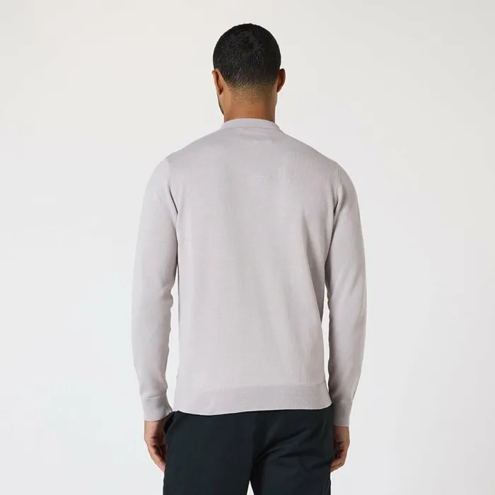 Closure London Long Sleeve Knitted Polo Sand Men Knitwear