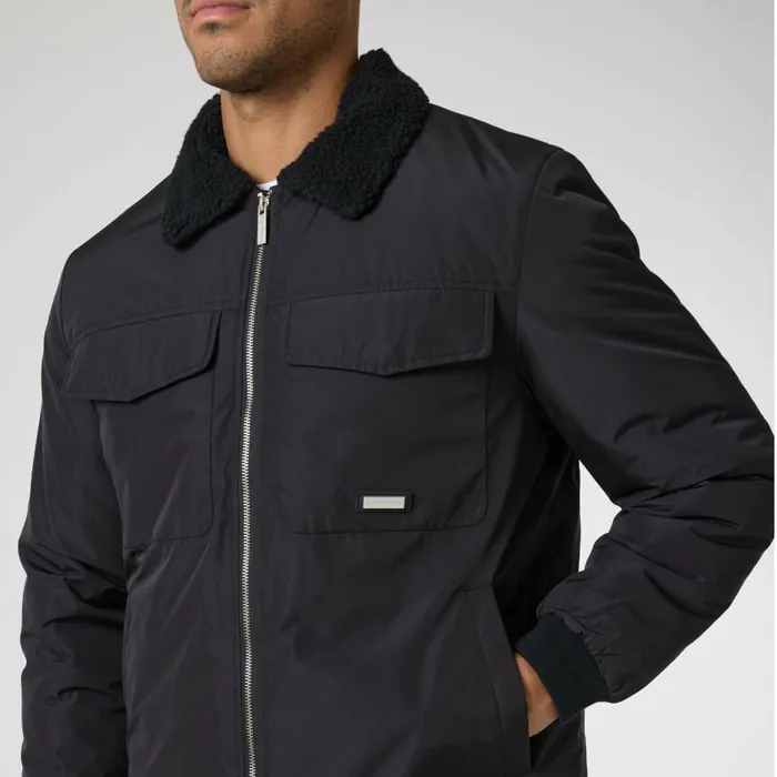 Closure London Padded Nylon Smart Jacket Black Men Coats and Jackets