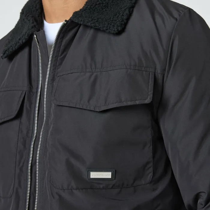 Closure London Padded Nylon Smart Jacket Black Men Coats and Jackets