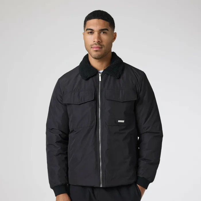 Closure London Padded Nylon Smart Jacket Black Men Coats and Jackets