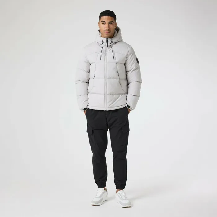 Closure London Ripstop Racer Puffer Jacket Stone Men Coats and Jackets