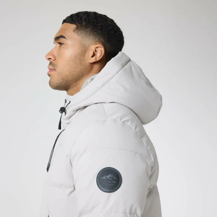 Closure London Ripstop Racer Puffer Jacket Stone Men Coats and Jackets