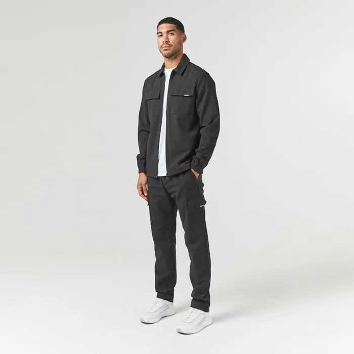 Closure London Smart Utility Open Hem Cargo Set Black Men Coats and Jackets