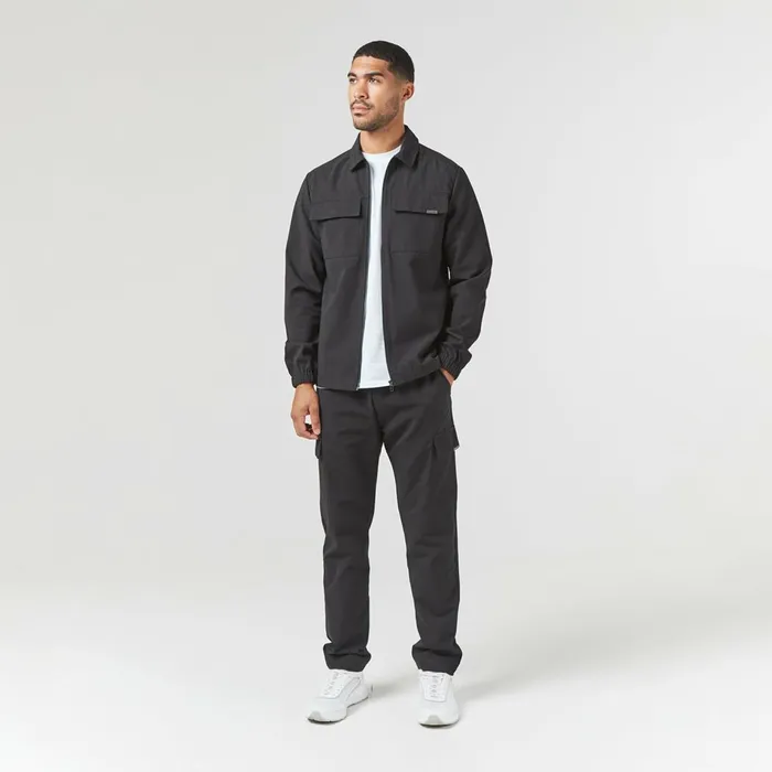 Closure London Smart Utility Open Hem Cargo Set Black Men Coats and Jackets