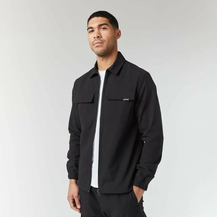 Closure London Smart Utility Open Hem Cargo Set Black Men Coats and Jackets