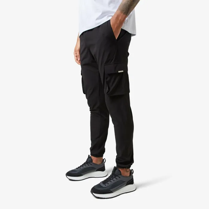Closure London Stretch Tech Cargo Pant Black Men Coats and Jackets
