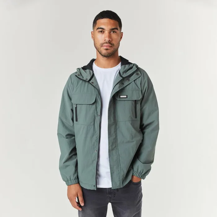 Closure London Tech Utility Jacket Sage Men Coats and Jackets