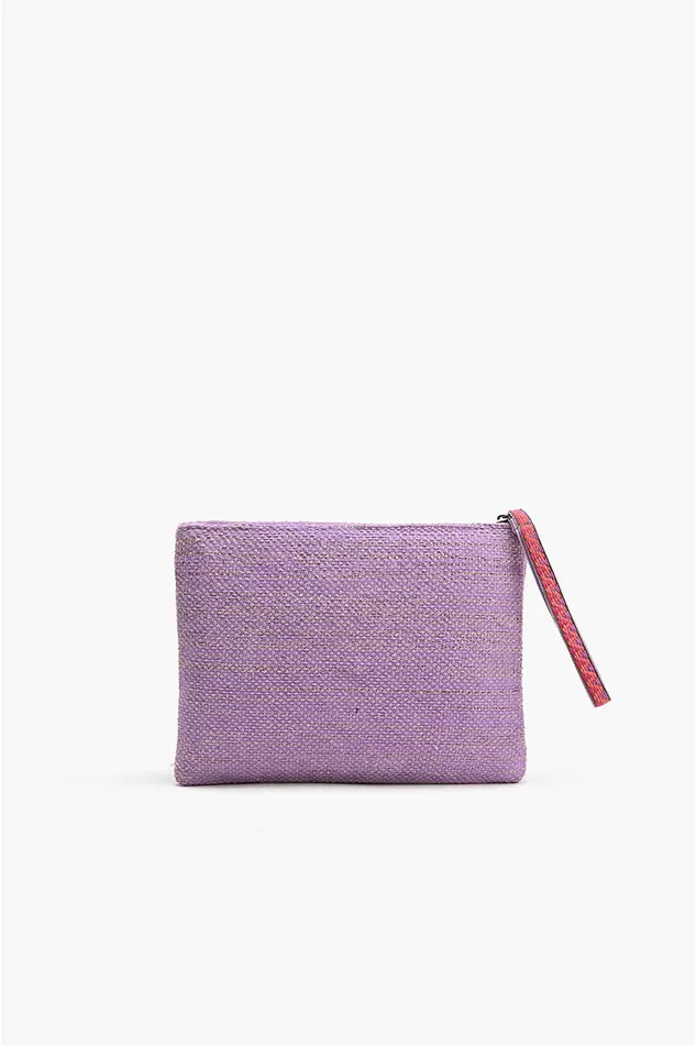 Clutches America and Beyond Women Purple Bee Wristlets HandWoven Jacquard Design