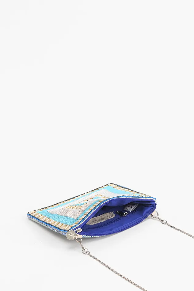 Clutches Blue Angel Embellished Clutch America and Beyond Women