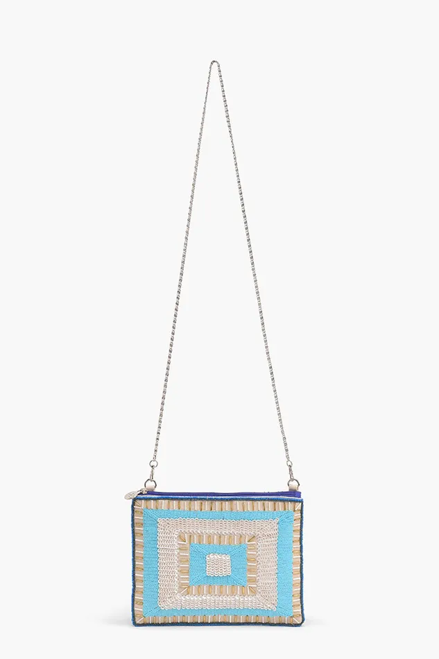 Clutches Blue Angel Embellished Clutch America and Beyond Women