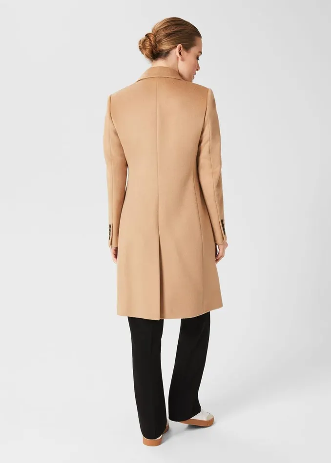 Coats and Jackets Women HOBBS Petite Tilda Wool Coat Camel