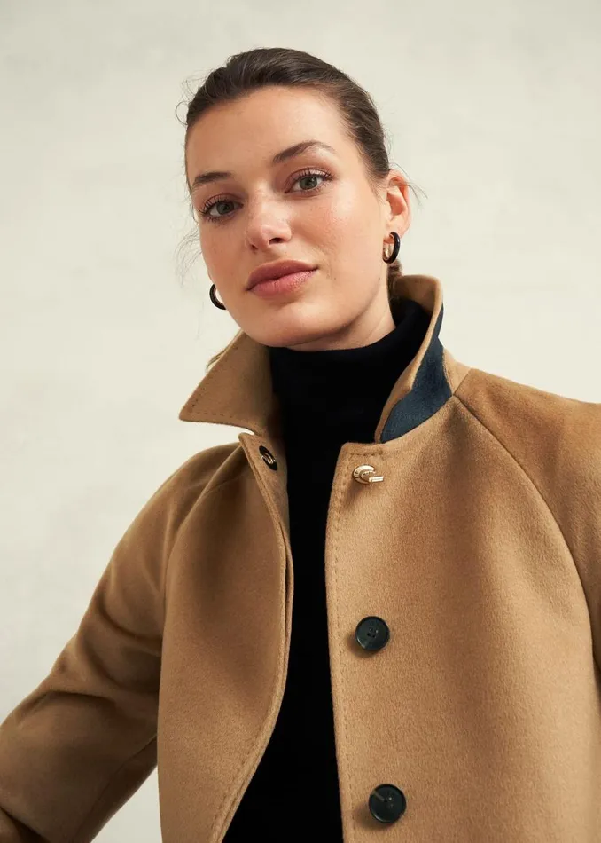 Coats and Jackets Women HOBBS Vivienne Wool Coat Warm Beige