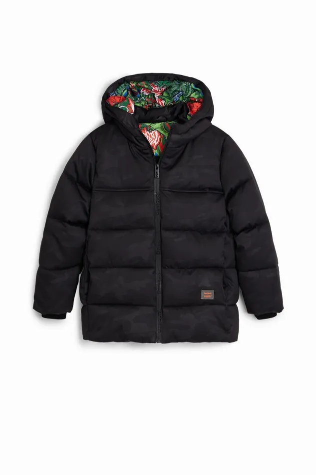 Coats And Jackets Kids Desigual Long Coat With Pockets Black