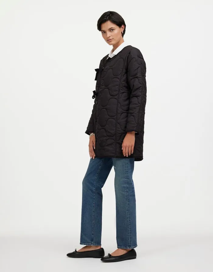 Coats Jackets Women Madewell Alpha Industries Long Liner Jacket Black